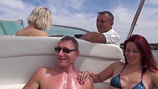 Hot ass blondie Britney drops her clothes for sex on the boat