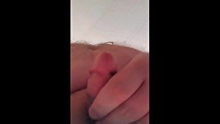 Jacking off and cumming at a different angle