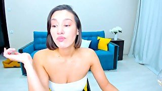 Booty nice big natural tits petite babe webcam show