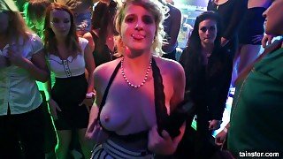 She shows me her big boobs in the club