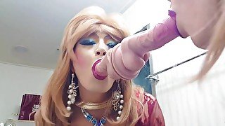 sexy sissy girl niclo makeup smoking blowjobs