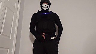 Masked Ghost Cosplayer Loves Cumming (heavy breathing)