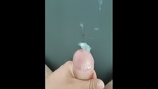 Huge cumshot after edging HD