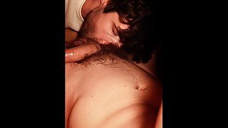 Big hairy cock cum in throat