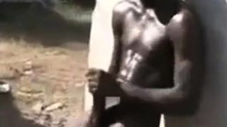 Str8 african men stroke public for money