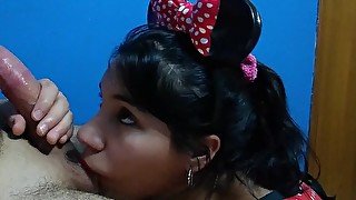 HOT TEEN MINNIE MOUSE EATS ALMOST 8 INCHES BIG COCK