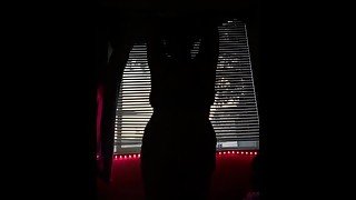 bbw teen shows off sexy silhouette