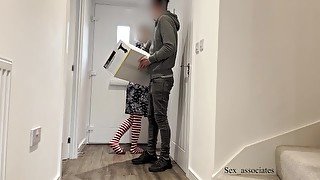 What a slut!!! Caught my wife sucking a delivery guy.