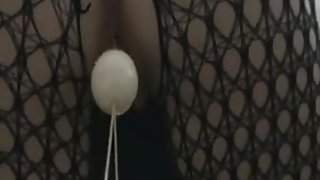 Russian wife in fishnet fucking