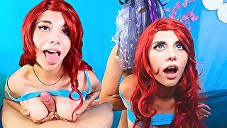  escena de película Kraken vs Sirena Dreamworks - Chelsea sirenita cosplay hentai (ARIEL)