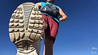 Jogger Makes Homo Worship Shoe Soles POV