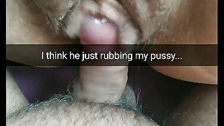 Not inside - not cheating, right? Oh...fuck, he penetrate my pussy and start cumming! - Cuckold Captions - Milky Mari