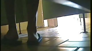 Hidden pee voyeur vid of a blonde chick