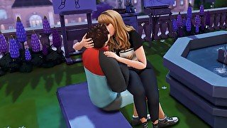 Collage love in the Garden (Sims 4) Facial ending