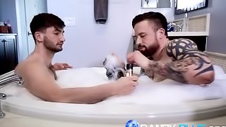 Jordan Levine and Preston Cole suck each other off before going bareback