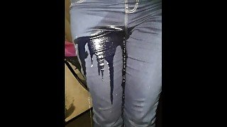 ⭐ Desperate Girlfriend Pissing Her Jeans By The Road!