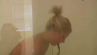 Horny teen takes a shower and gives you a boner