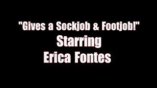 Cute Latina Erica Gives Amazing Soft Toe Footjob for Fucked Feet!