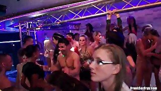 Dancing and stripping at a hot and wild party