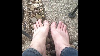 Feet on the patio