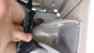 POV Transgirl In PortaPotty Too Nervous To Piss Outside on Cam For 1st Time