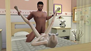 PORNSTARSIMS - KITTY Teen loves BBC 🍆