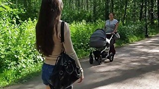 ANAL FUCKING in the Park with beautiful babe Evelina Darling