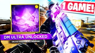 UNLOCKING DM ULTRA in 1 GAME! - 29 GOLD WEAPONS UNLOCKED IN 1 MATCH! (Black Ops Cold War DM Ultra)