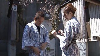 Outdoors video of wild fucking with adorable babe Misuzu Takashima