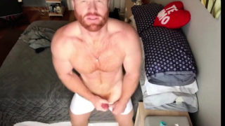 Ginger Hunk Seth Forena Bed Jerks his Cock Until He Cums