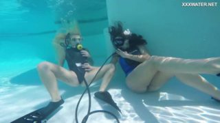 Vodichkina and Farkas underwater hot lesbians