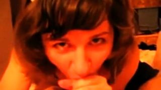 Really good homemade vid with a costumed kinky brunette