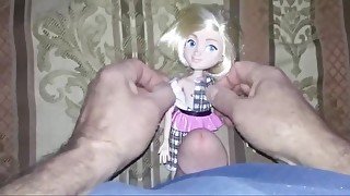 Tiny blonde doll sex