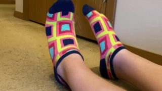 Shiny Tap shoes with Colorful Ankle Socks