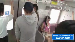 Asian milf gets gangbanged on the train japanese jav