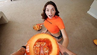 Sneaky Step Bro Puts His Dick In a Pumpkin & Tricks Me