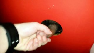 Amateur nympho gives a gloryhole cock a wonderful handjob