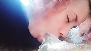 extreme deep throat results in an extreme creampie in the bitch's throat,ebony extreme blowjob asmr