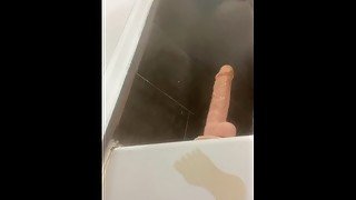 EBONY GIRL FUCKS HER ASS WITH HER DILDO VERY WELL AND LOVES IT