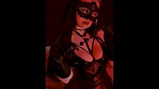 Goth Nun Teases With Big Tits and Strapon Dancing