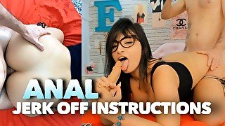 Hot Latina Jerk Off Instruction ANAL While Gets Fucked By A GUY - JOI