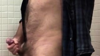 Hairy Daddy Strips and Strokes His Hard Cock