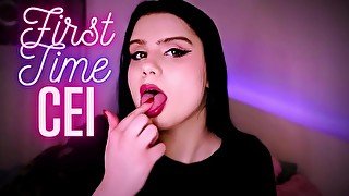 First Time CEI - FemDom, Cum Eating Instructions, JOI, Face & Eye Fetish, Oral Fixation, Goddess