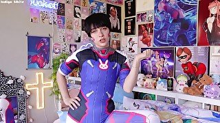 Embarrassed Femboy D.va Makes You Cum! (joi