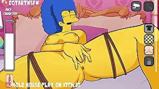 Marge Simpson Tied Up Bondage Fingering Squirting Orgasm - Hole House