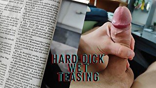 Teenager decided to masturbate his (wet) dick instead of reading a Western Story.