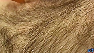 Straight dude shows off his hairy chest while jacking off