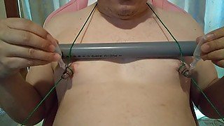 Nipple Tied Torture #12 With70celsius Hot Water