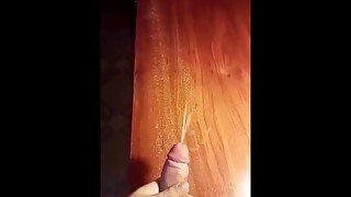 Massive Cumshot All Over The Desktop ! Biggest Cumshot You Will Ever See