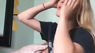 Horny girl masturbating